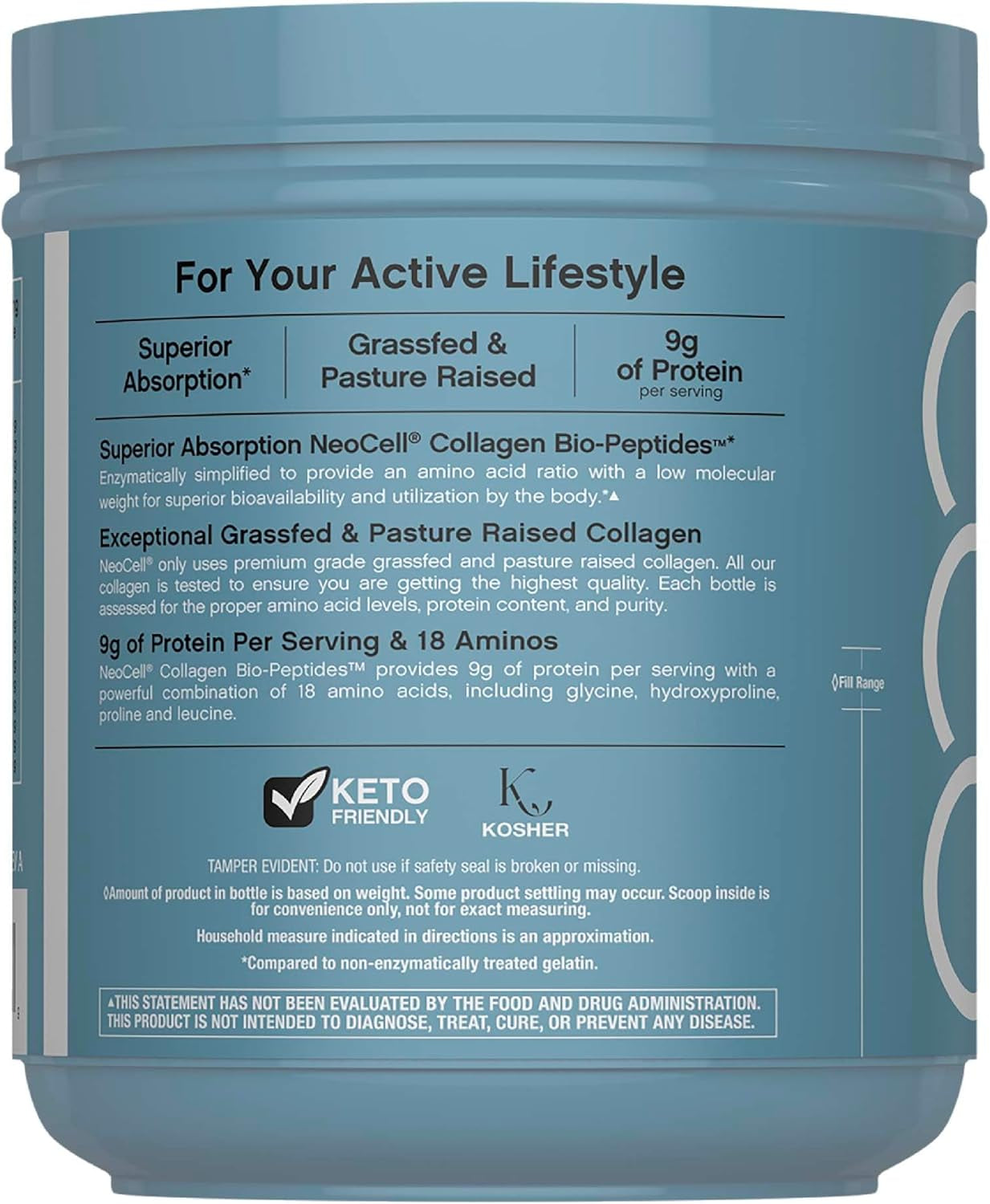 Collagen Bio-Peptides Powder | 22Oz | Super Hair, Skin, and Nails | Superior Absorption | Grassfed Protein Supplement | Advanced with 18 Essential Amino Acids