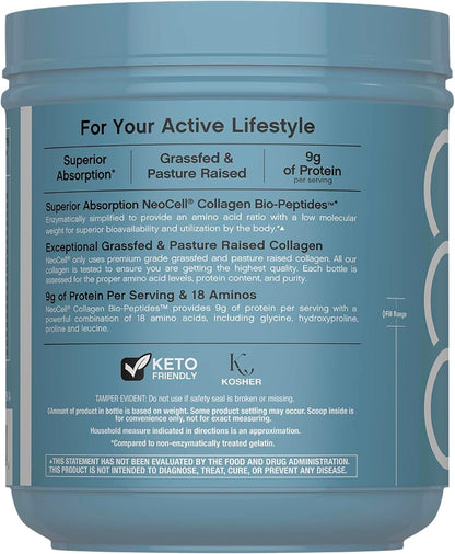 Collagen Bio-Peptides Powder | 22Oz | Super Hair, Skin, and Nails | Superior Absorption | Grassfed Protein Supplement | Advanced with 18 Essential Amino Acids